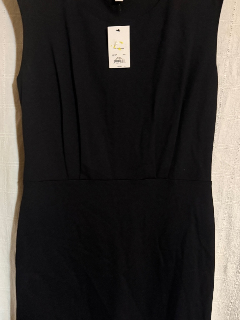 Nine West Black Sleeveless Midi Sheath Dress